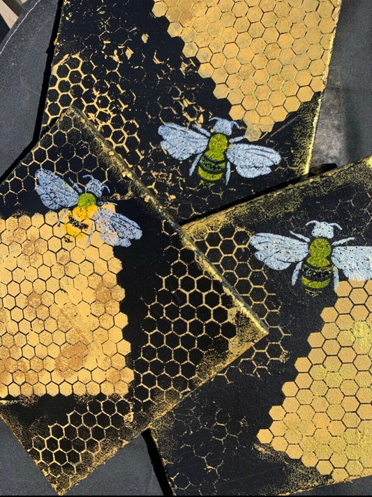 Canvas A Bee in Flight