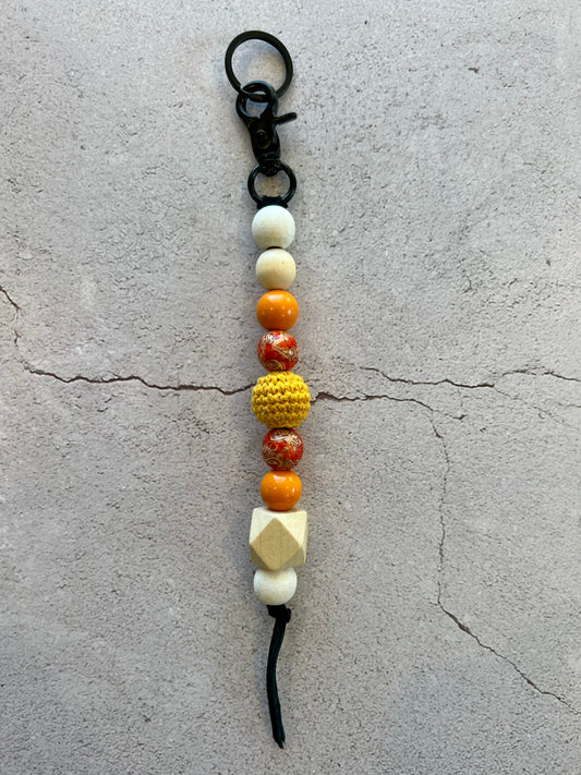 Keychain Boho & Golden Yellow Knit